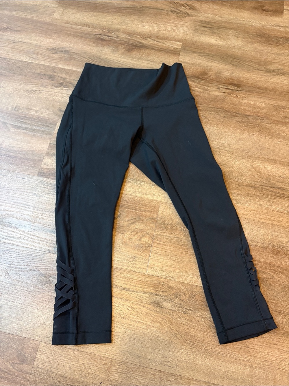 Black Lululemon Leggings with Side Detail